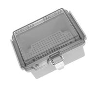 INOOMP Boîte de Jonction Étanche Extérieure Abs avec Couvercle Articulé Loquet Inox et Plaque de Fixation Coffret Électrique Robuste pour Projets Électroniques Extérieur