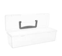 INOOMP Boîte de Rangement Compacte et Portable en PP avec Poignée Transparente pour Outils, Fournitures de Bureau et Loisirs Créatifs à Domicile