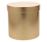 INOOMP Boîte Ronde pour Fleurs en Carton Doré Petit Format Mini Seau à Fleurs Coffret D'emballage Décoratif pour Bouquets de Mariage et Présents Élégante pour Compositions Floristiques