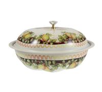 INOOMP Bol émaillé : Saladier de service de 28 cm de diamètre - Assiette vintage en fer-blanc pour salade de fruits, pâtes et soupes