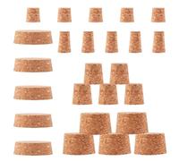 INOOMP Bouchons en Liège pour Bouteilles en Verre 50 Pcs Lot de Bouchons de Bouteille en Bois Alimentaire, 5 Tailles Variées, Étanchéité Hermétique pour Vin, Bière, Bocaux, la Cuisine