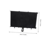 INOOMP Bouclier Isolation Microphone Pliable Métal à Trois Panneaux Filtre Anti-pop Portable Écran Anti-vent Réglable pour Studio et Enregistrement Protection Souffle et Salive