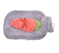 INOOMP Bouillotte Portable en Pvc Housse Peluche Imitation Lapin, Chauffe-mains Confortable pour L'hiver Froid, Design Adorable et Facile à Nettoyer