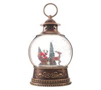 INOOMP Boule à Neige Musicale de Noël, Lanterne à Eau tourbillonnante | Décoration de table musicale LED Père Noël, veilleuse de Noël pour cheminée, cadeau fonctionnant sur piles