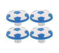 INOOMP Boutons de Meuble Ronds 4 Pièces en Silicone Motif Football pour Tiroir Commode Chambre Garçon et Filles Anti-Collision