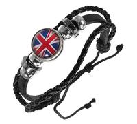 INOOMP Bracelet Drapeau National de Football en Alliage Noir Design Créatif, Portable et Confortable, Maison Voyages