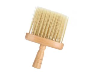 INOOMP Brosse de Coiffure à Manche Bois Douce et Balayette pour Cheveux Fins et Poils Durs pour Nettoyer Cou et Oreilles