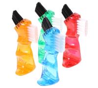 INOOMP Brosse Double Tête Pour Prothèses Dentaires Poignée Ergonomique, Portable, Multifonctionnelle, Mini Brossette Pour Soins Bucco-dentaires à Domicile