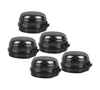 INOOMP Cache-boutons de Cuisinière à Gaz Noir en Ps, Protège Garçon et Filles et Résistant à L'huile, Pack de 5 Pièces Rond pour Sécurité la Cuisine Bébé