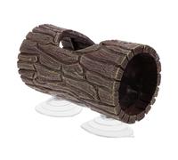 INOOMP Cachette à Ventouse pour Lézard Abri Décoratif en Céramique pour Reptiles Accessoires Aquarium Design Réaliste Installation Facile Décor Terrarium Multifonctionnel