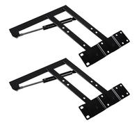 INOOMP Cadre de Levage pour Table en Fer Noir, Support Pliable à Ressort Robuste et Gain de Place, pour Table Basse Fonctionnelle ou Télescopique, 1 Paire