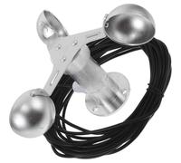 INOOMP Capteur de Vitesse Vent Portable à 3 Coupelles en Alliage D'aluminium Argenté avec Détection Vent à 360 Degrés pour Surveillance Extérieure et Installations en Arrière-cour