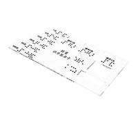INOOMP Carte Bancaire Braille Acrylique d'Assistance, Carte de Signature et Tableau Braille Épais, Solide et Ergonomique, et Transactions en Toute Autonomie des Personnes Aveugles