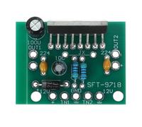 INOOMP Carte D’amplificateur Audio Stéréo Tda7297 2.0 Double Canal 15w 15w, Circuit Imprimé 12v DC, Kit Électronique DIY Soudure, Module D’Amplification Compacte pour Projets Audio