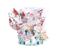 INOOMP Carte Postale 3d Pop-up en Papier pour Anniversaire et Noël Design Élégant et Message Vierge, pour Noël et Saint-valentin Plusieurs styles