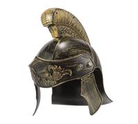 INOOMP Casque Romain Médiéval Doré pour Costume Soldat Casque de Cosplay Fête Accessoire Prop