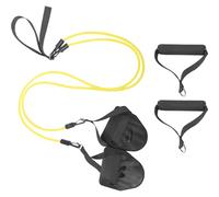 INOOMP Ceinture de Natation Bandes de Résistance en TPE, Ensemble Pratique Poignée et Paquet de Rangement pour Entraînement à Domicile en Piscine Jaune