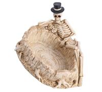 INOOMP Cendrier en Résine de Crâne, Cendrier Humoristique Rétro | Décoratif pour Maison, Célébration Halloween, Style Créatif Unique, Résine, Usage Bureau, Fumeurs