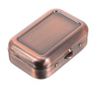 INOOMP Cendrier Portable en Métal Couleur Cuivre Antique avec Couvercle, Format Carré Compact, Cendrier Extérieur Anti-Odeur pour Camping, Voiture, Bureau et Voyages, Accessoire Pratique