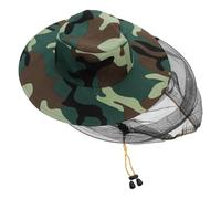 INOOMP Chapeau Apiculteur avec Voile Camouflage Chapeau Moustiquaire Respirant Protection Anti-piqûres Réutilisable Léger et Confortable pour Apiculture