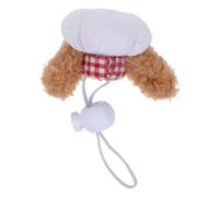 INOOMP Chapeau de Chef Tricoté Main pour Petits Animaux Mignons, Chapeau Miniature Réglable Mentonnière pour Reptiles, Hamsters, Cochons D’Inde - Accessoire Doux et Confortable pour Fête