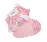 INOOMP Chaussette de Noël Rose Pailletée à Suspendre Décoration Enfantine Festive à Bonbons Cartoon pour et Échanges de