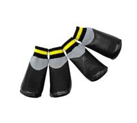 INOOMP Chaussures Antidérapantes et Imperméables pour Chien en Caoutchouc et Coton, Protection des Pattes Sols Boueux et Pluvieux, Faciles à Porter, Couleur Noir