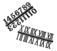 INOOMP Chiffres Stocker Horloge Murale ou en Plastique Noir pour Kit 2 Sets Facile à Utiliser Réparation D'horloge ou Bureau