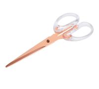 INOOMP Ciseaux à Papier Multifonctions pour Élèves, Alliage D'aluminium Léger, Petit Format Rose Doré, Outil de Découpe Précis pour Bricolage, Scrapbooking et Travaux Manuels Scolaires