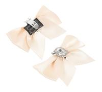 INOOMP Clips Chaussures Nœud Beige en Alliage, 1 Paire, Amovibles