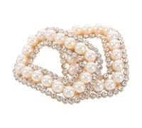 INOOMP Clips de Chaussures de Mariage en Métal Carré avec Perles et Cristaux, Élégants et Faciles à Utiliser pour Soirées et Cérémonies