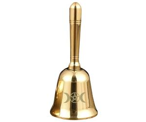 INOOMP Clochette Décorative en Laiton Pentagramme, Robuste et Finition Soignée, Accessoire Rituel Vintage pour Autel Wicca et Contemplation