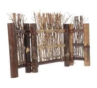 INOOMP Clôture de Jardin Miniature en Bambou Naturel Surface Lisse, Apparence Réaliste pour Décoration de Petits Jardins et Projets Miniatures