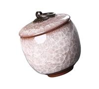 INOOMP Coffret Cendrier pour Animaux Urne Funéraire Céramique Scellée Conteneur pour Cendres De Compagnie Souvenir Élégant Et Pratique avec Finition Naturelle