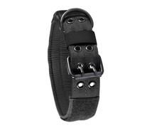 INOOMP Collier pour Chien en Nylon Réglable à 5 Niveaux avec Boucle Métallique Robuste, Sangle Auto-adhésive pour Badges, pour Chiens Moyens et Grands