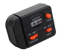 INOOMP Compteur de Longueur de Fil de Pêche Mécanique Manuel, Jauge Portable Noire, Accessoire de Pêche Extérieur pour Mesure Précise sur Canne, Compatible Rivière, Lac et Mer, 1 Pièce