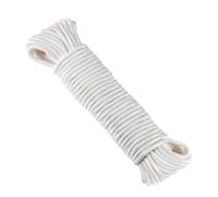 INOOMP Corde de Levage pour Mât de Drapeau en Nylon 6mm Blanc | Remplacement pour Mât Extérieur, Usage Camping et Randonnée, Tressage Léger Résistant aux Intempéries
