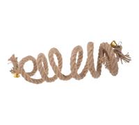 INOOMP Corde pour Perroquet, Corde Spirale, Fibre, Kaki | Permet de Grimper, Peut Rester Droite ou Courbée, Clochette, pour Petits, Moyens et Grands Perroquets
