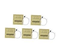 INOOMP Cordes de Ukulélé Universelles 5 Pcs en Nylon Robuste, Compatible Ukulélé 21/23/26 Pouces, Ensemble Complet Fil Enroulé et Âme en Nylon, Accessoires pour Instruments de Musique
