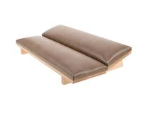INOOMP Coussin de Manucure en Bois Massif Antidérapant, Ensemble avec Repose-bras et Support à Ongles Couleur Terre Cuite, Kit Professionnel pour Nail Art et Soins des Mains