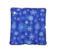 INOOMP Coussin Rafraîchissant pour Voiture 45x45 Cm Motif Flocons de Neige, Tapis D'été Siège Auto Profond Bleu, Coussin de Siège Voiture Frais Été, Accessoire Intérieur Automobile