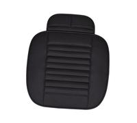 INOOMP Coussin Siège Auto Bambou Actif Respirant Confortable Housse Matelassée PU Cuir Noir Contrôle Température et Humidité Fatigue Usage Quatre Saisons