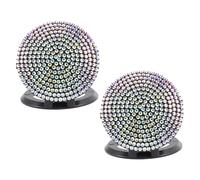 INOOMP Couvercle Facile à Scintillants Installer Abs Bouton de Démarrage Automobile 2pcs en Luxueuse de pour Décoration Intérieure de Voiture