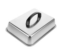 INOOMP Couvercle Rectangulaire en Acier Inoxydable pour Barbecue et Plaque de Cuisson Cloche de Cuisson Anti-Graisse Couvercle à Fromage Fondant pour Barbecue et Steaks Facile à Nettoyer