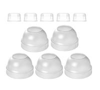 INOOMP Couvercles pour Shaker de Cocktail en Pc, Lot de 10 Pièces Fermeture Étanche et Visibilité Claire, Adaptés pour Shaker et Bouteille à Mixer, Maison Préparation de Cocktails