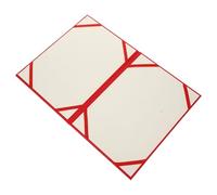 INOOMP Couverture de Certificat en Papier Rouge Double Face A4, Pochette Porte-documents 15×21 Cm, Protège-diplômes et Récompenses, Dossier de Certificat pour Bureau et École