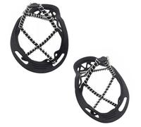 INOOMP Crampons à Glace Antidérapants, Crampon de Champ de Neige en Acier Inoxydable et Silicone, Couvre-Chaussures pour Outdoor et Alpinisme, 1 Pair, Noir