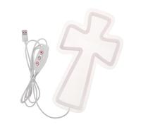 INOOMP Croix Lumineuse à LED 25 X 15 Cm en Néon Chaud pour Décoration Murale Religieuse Intérieure, Enseigne Lumineuse Jésus pour Fêtes Chrétiennes et Salle de Prière