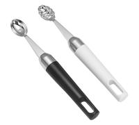 INOOMP Cuillère à Billes de Fruits en Acier Inoxydable 2 Pcs - Pelle à Melon Ergonomique Cuisine et Dessert, Ustensile Polyvalent pour Fruits, Glace et Fête