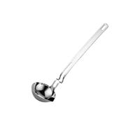 INOOMP Cuillère à Soupe en Acier Inoxydable Robuste et Résistante Chaleur, Pelle Séparatrice D'huile Cuisine et Hôtels, Passoire à Double Usage pour Récupération D'huile